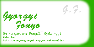 gyorgyi fonyo business card